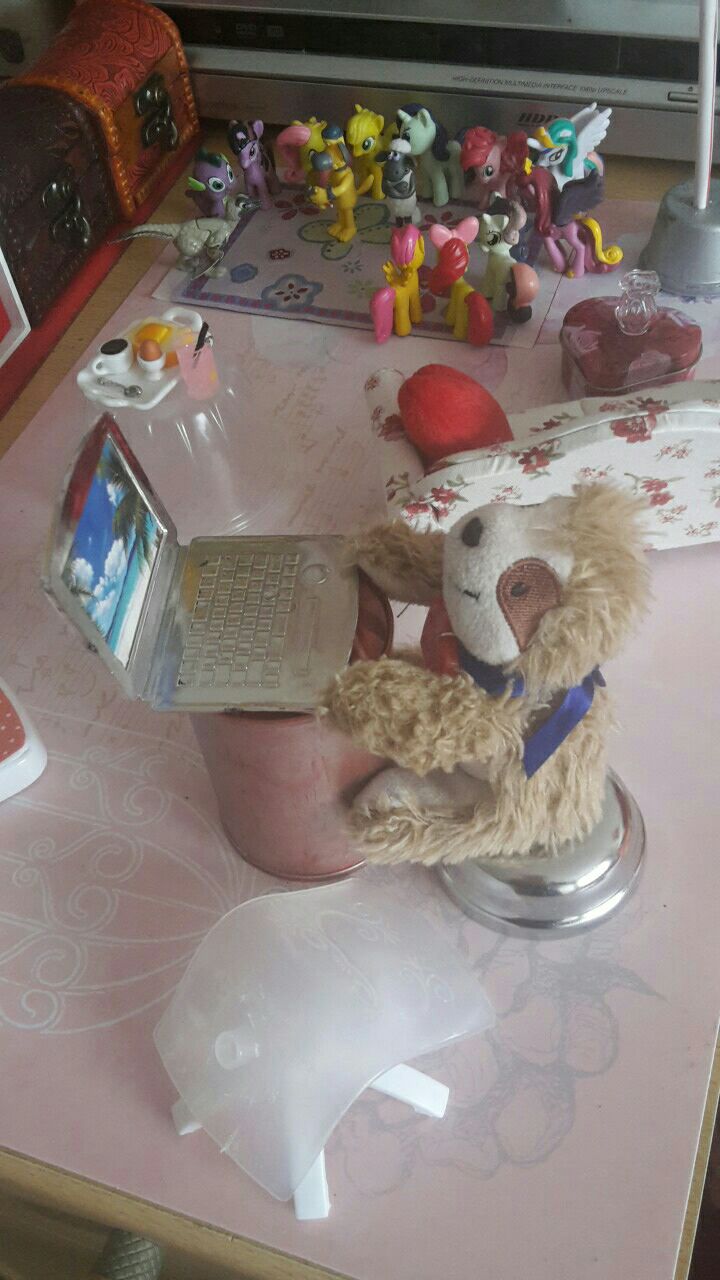 Marty am Laptop